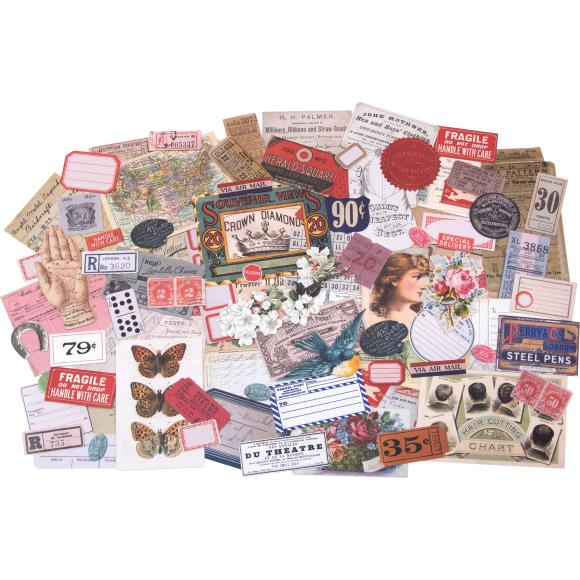 Keepsakes Ephemera Die-Cut Pack (95/pk) - Tim Holtz 'Idea-Ology' Collection