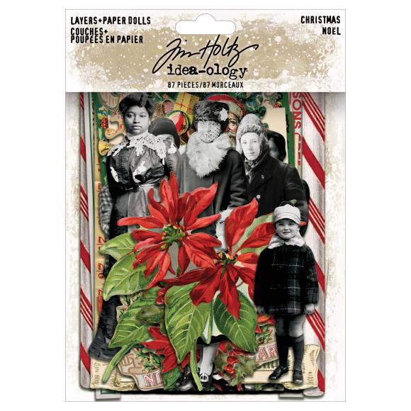 Layers and Paper Dolls - Holiday Pack (87 Pieces) - Tim Holtz 'Idea-Ology' Collection