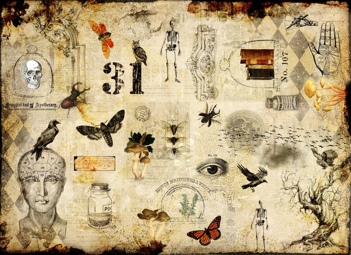 Halloween Masterboard 2- Roycycled Decoupage Paper