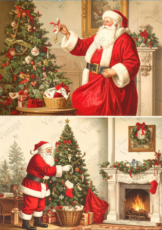 Santa's Delivering Presents | A4 Rice Paper