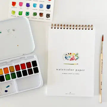 Spiral Watercolor Paper Pad - Twelve, 5" x 7" Sheets