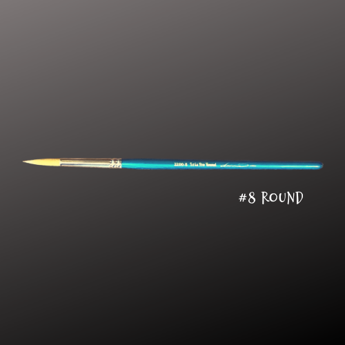 #8 Round Brush Pro Collection- Turquoise Iris Collection