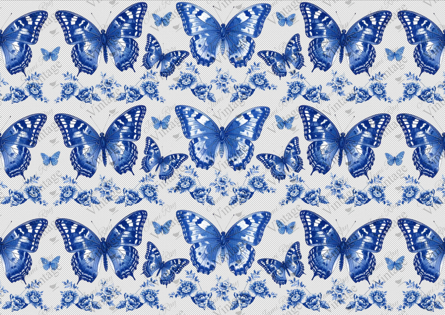 Butterfly Toile | A4 Rice Paper
