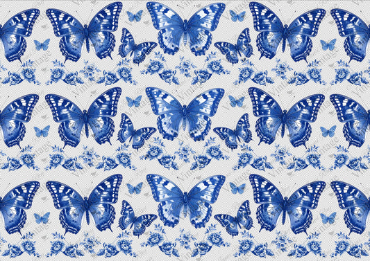 Butterfly Toile | A4 Rice Paper