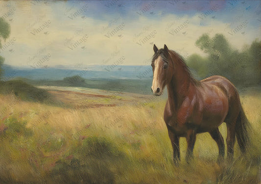 Horse In the Field | A4 Rice Paper