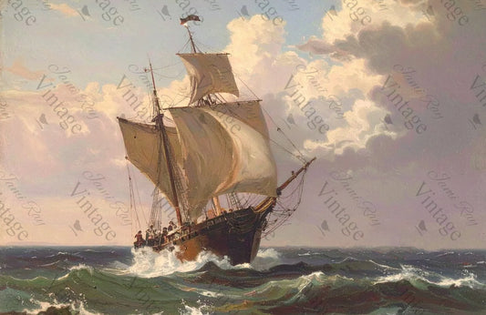 After the Storm ocean scene rice paper for decoupage crafts"