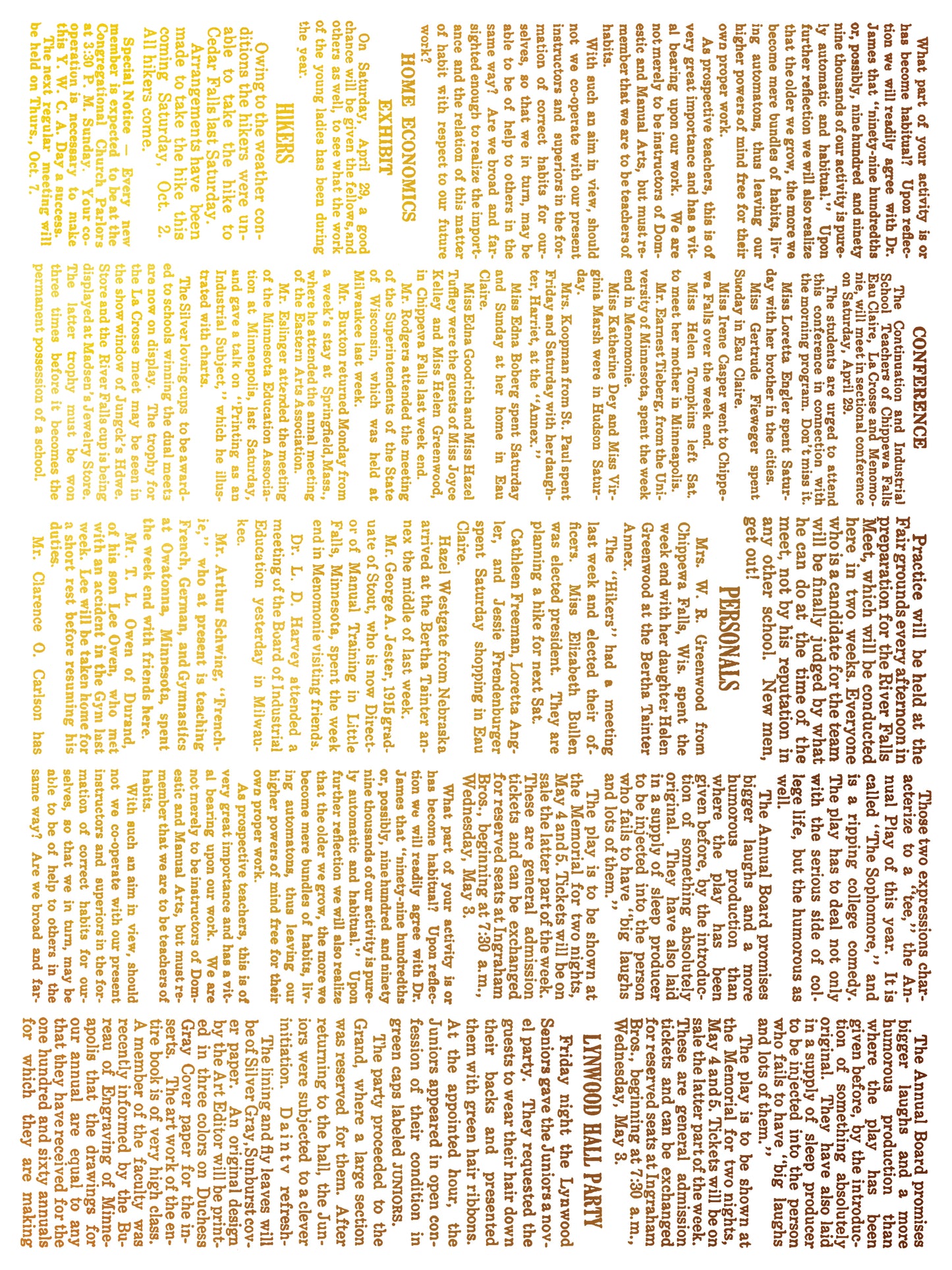 Gold foil textpattern with a gradient effect on a white background, from the Emporium transfer by IOD.