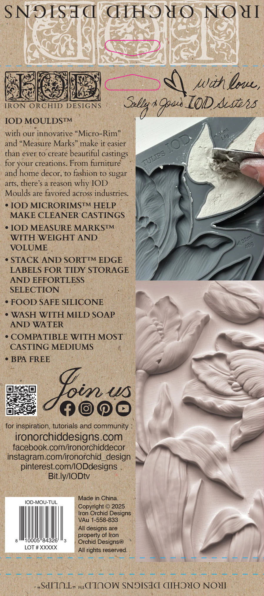 Tulips - 6" x 10" Decor Mould - IOD