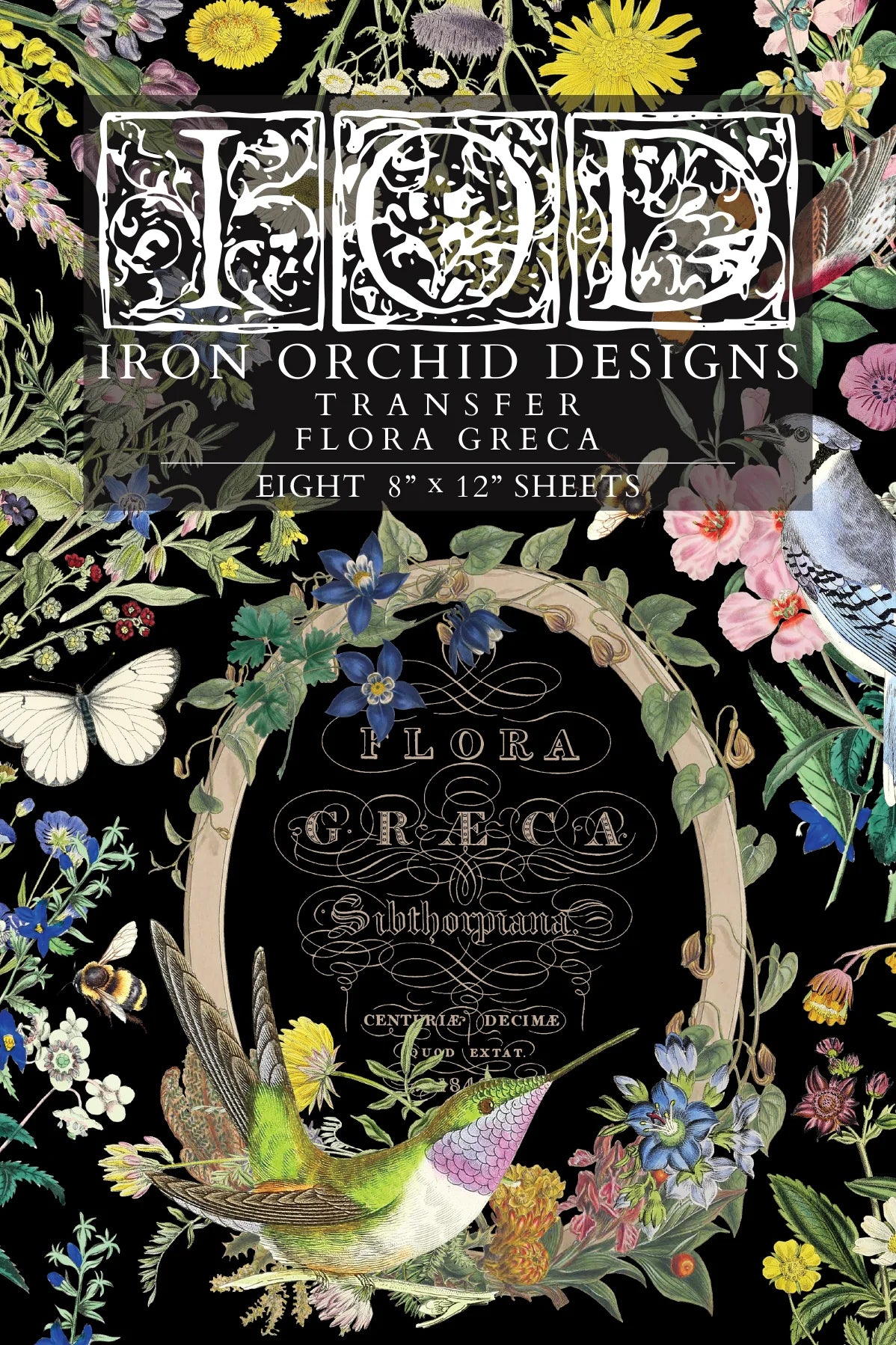 floraです Flora Greca Transfer - IOD - Mama Bear Blue