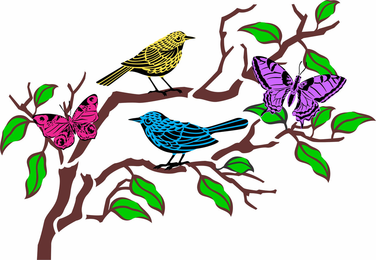 Flutter & Feather stencil- JRV Stencils designed by Debi of Debi’s Design Diary