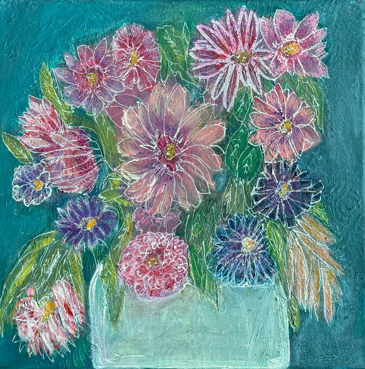 Jar of Flowers - fine art print by Aimee Robinson