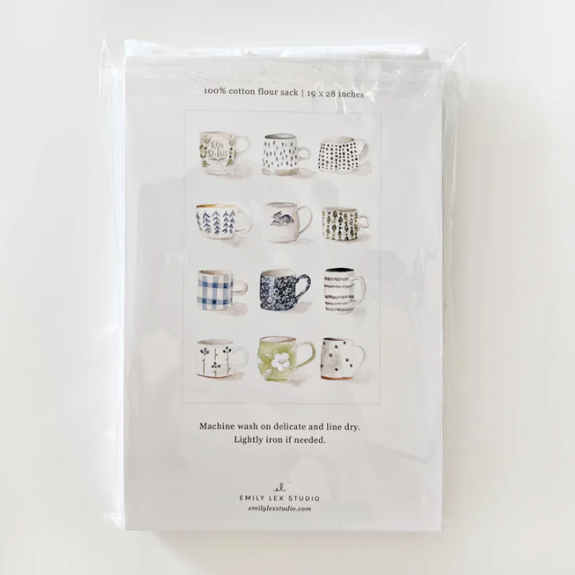 Mugs Tea Towel- Emily Lex Studio