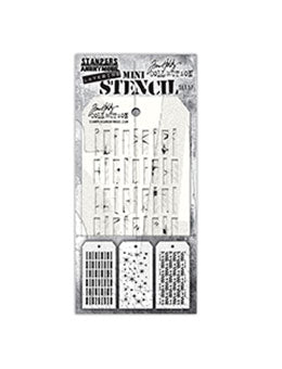 Mini Stencil Set 57 (Includes three) - Tim Holtz Stencils