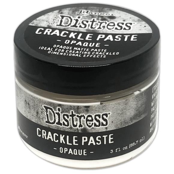 Jar of Ranger Distress Crackle Paste Opaque on a white background