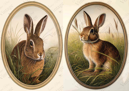 Antique Rabbit | A4 Rice Paper