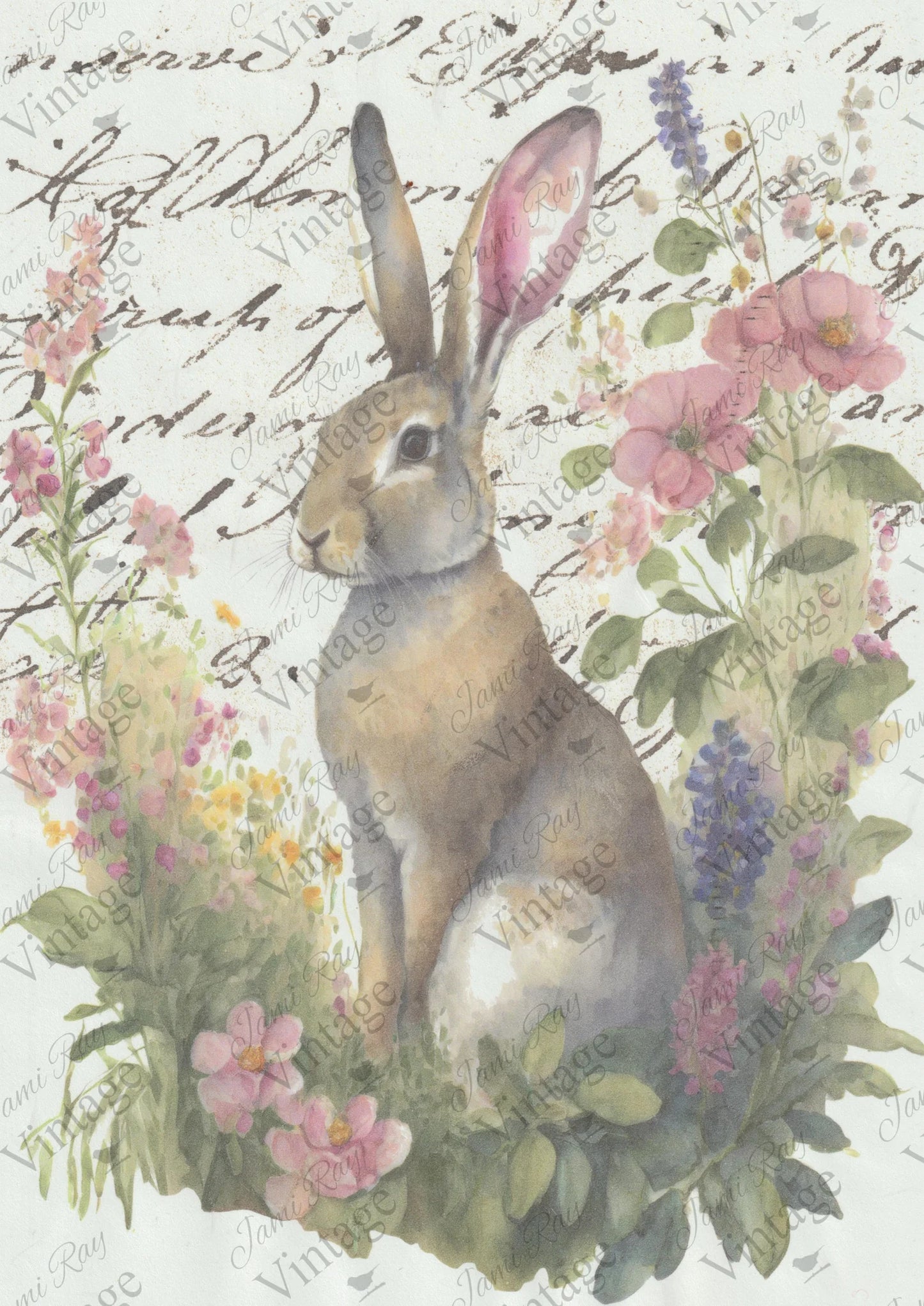 Ephemeral Bunny| JRV A4 Rice Paper