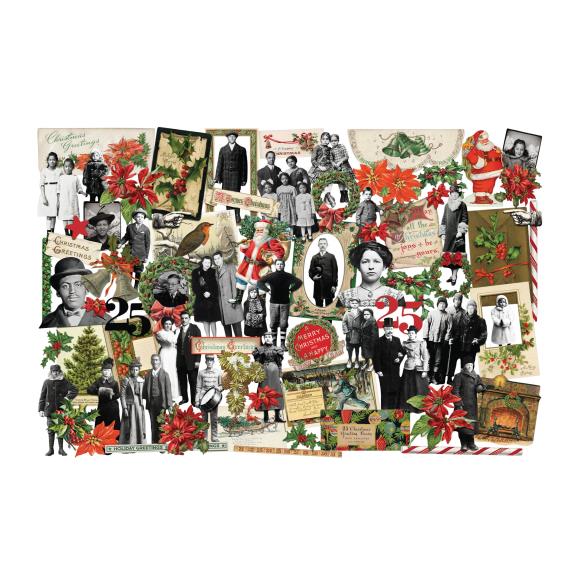 Christmas Paper Dolls & Paper Elements - Tim Holtz Idea-Ology Collection