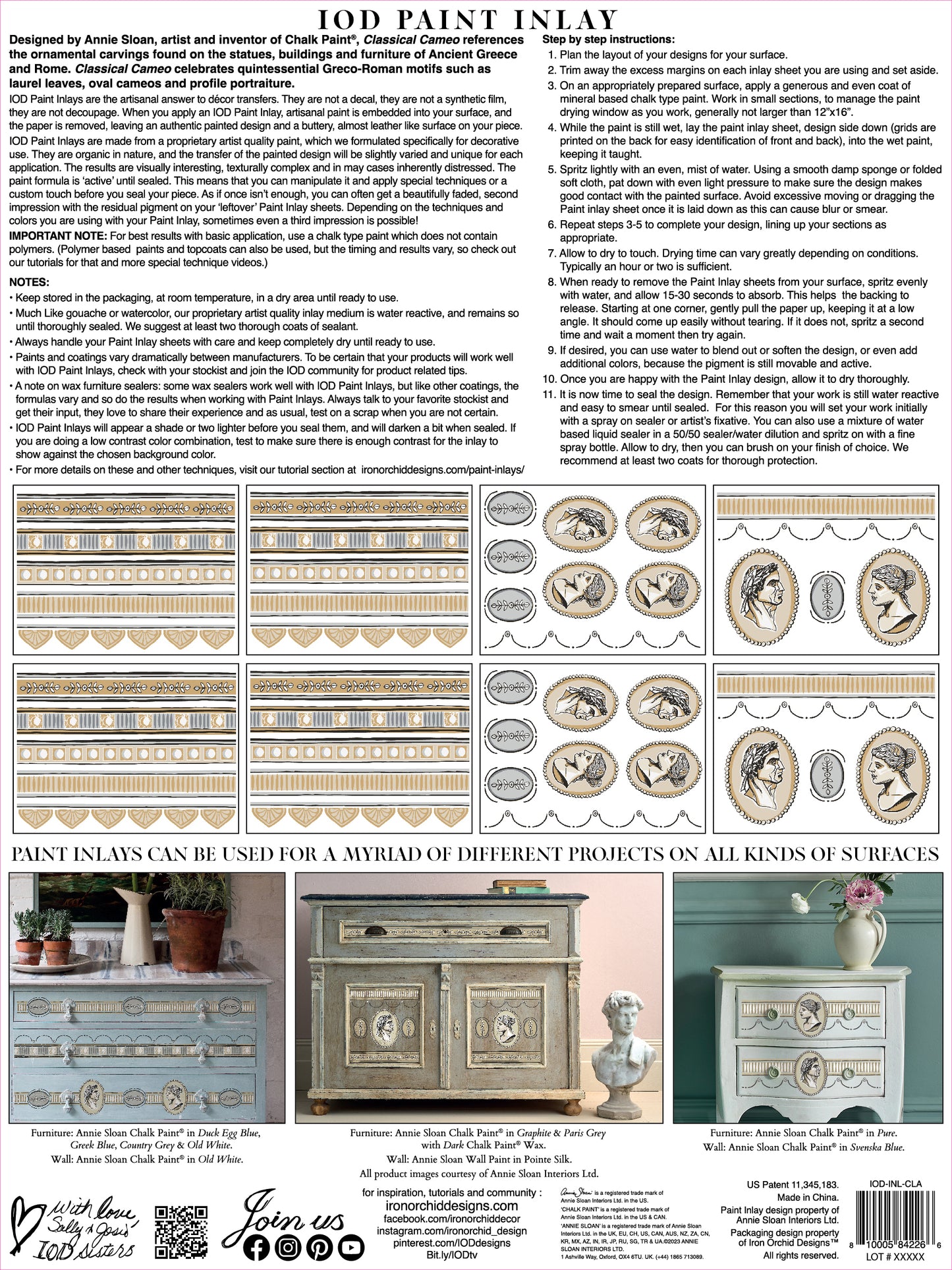Classical Cameo - IOD Paint Inlay by Annie Sloan