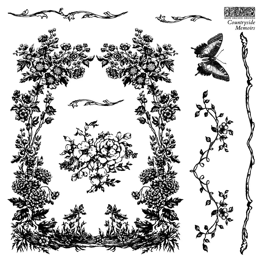 Countryside Memoirs 6x6- IOD Decor Stamp