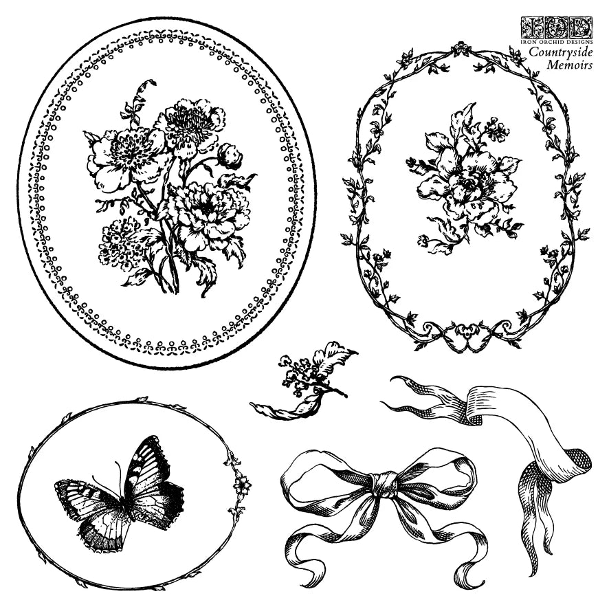 Countryside Memoirs 6x6- IOD Decor Stamp