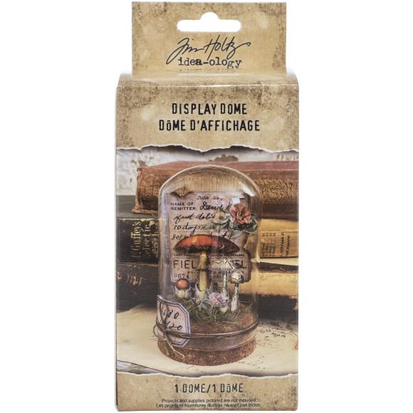 Display dome packaging with Tim Holtz branding on a white background
