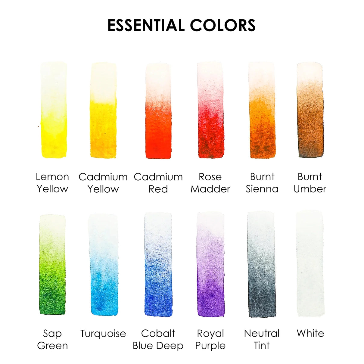Grabie Watercolor Pocket Set - 12 Essential Artist-Grade Colors