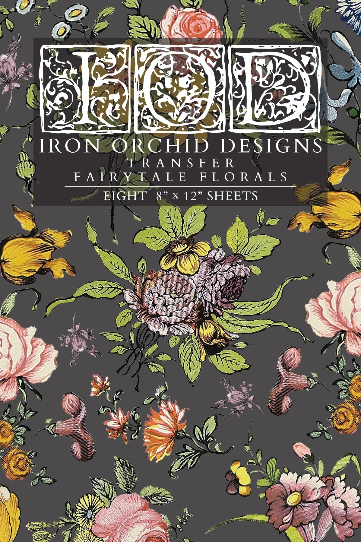 Fairytale Florals - IOD Transfer 8 x 12 pad