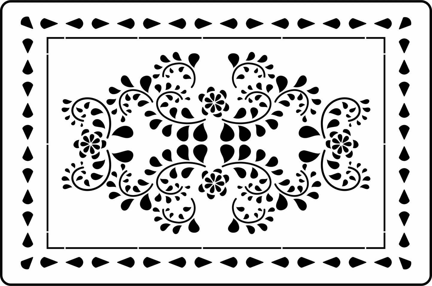 Folk Art Panel -JRV Stencils