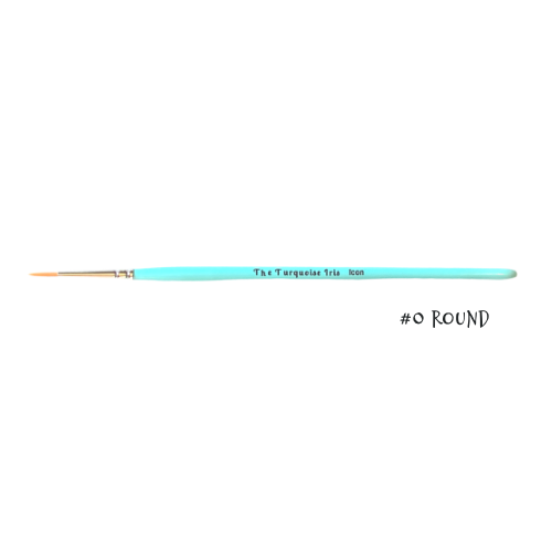 Icon #0 Round Brush Hobbyist Collection- Turquoise Iris Collection