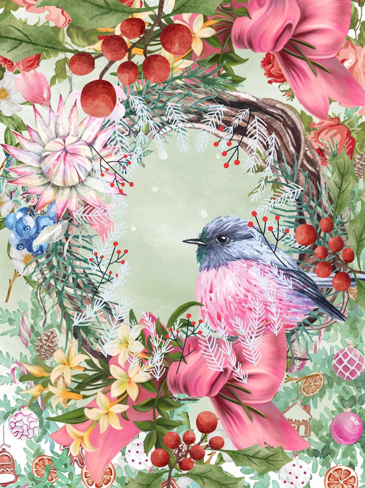 Floral Holiday- Made By Marley Magic decoupage paper