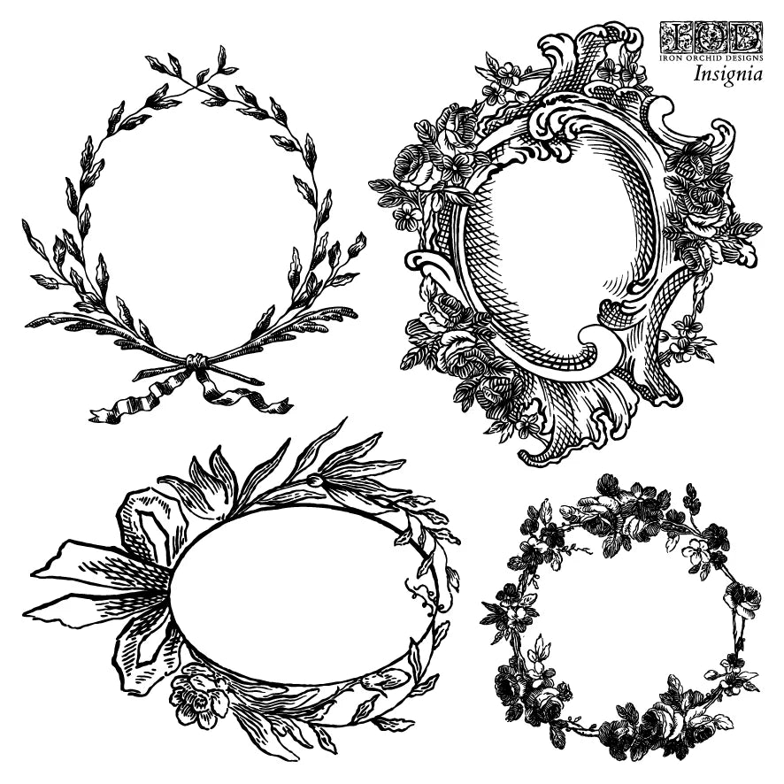 Insignia 6x6- IOD Decor Stamp