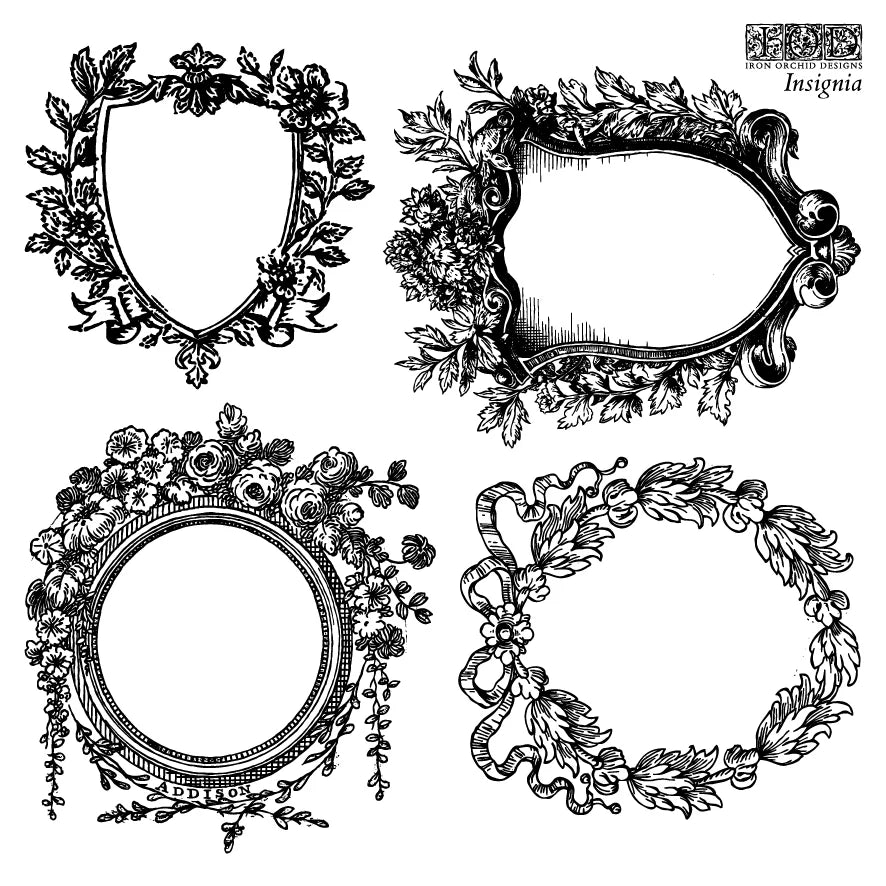 Insignia 6x6- IOD Decor Stamp