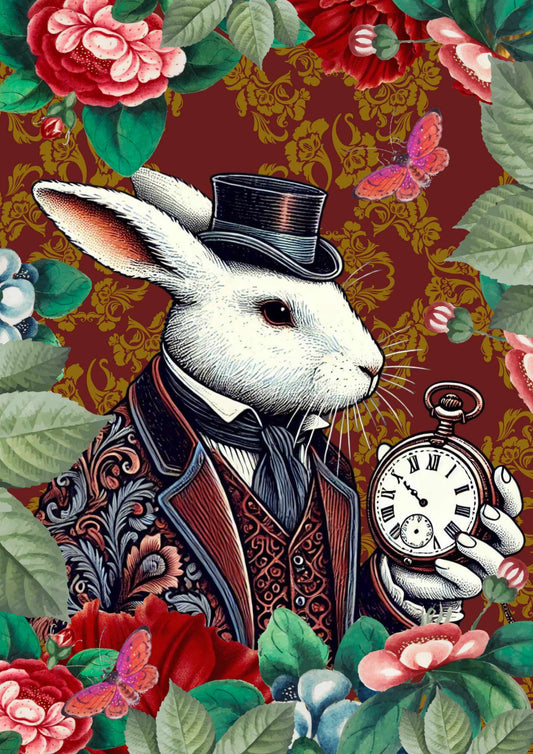 I'm Late- Made By Marley Magic decoupage paper