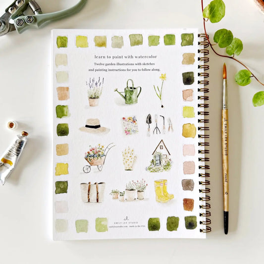Garden - Beginner-Friendly Watercolor Workbook - Emily Lex Studio