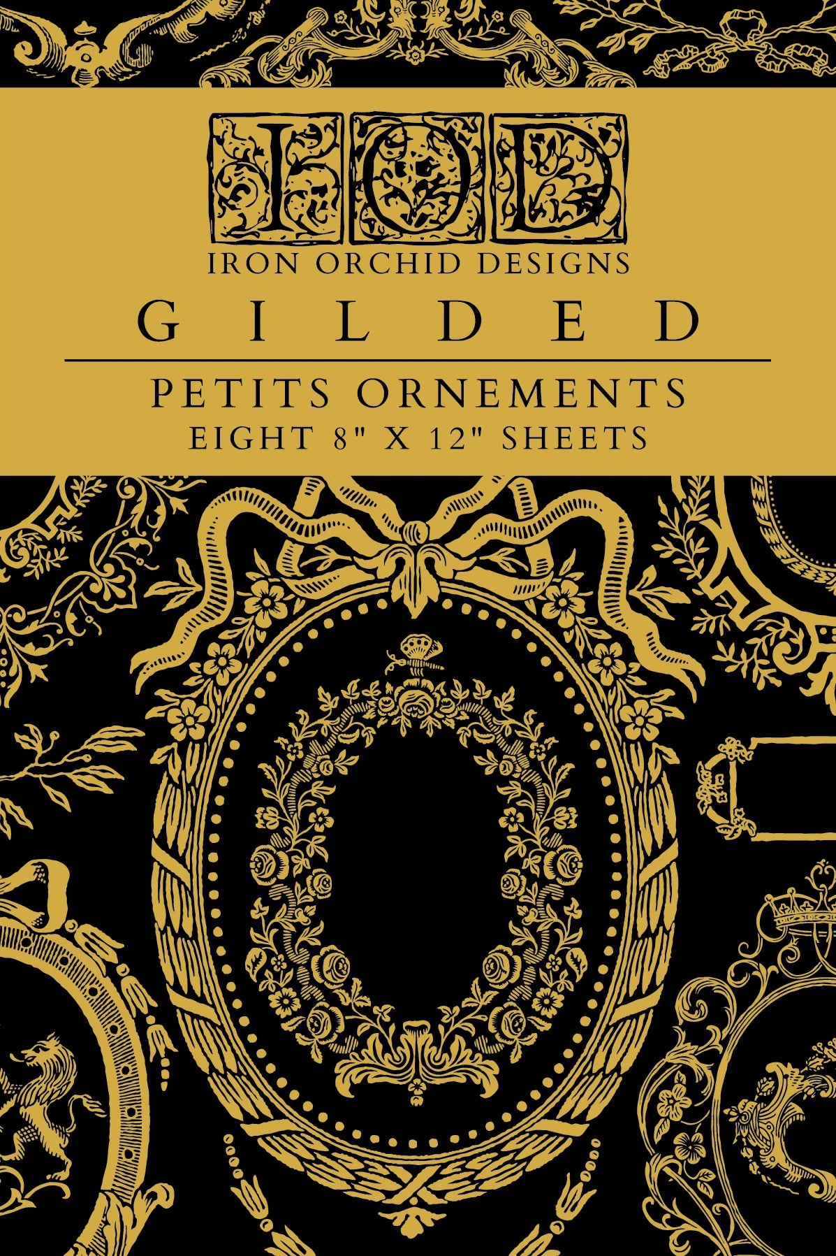Petits Ornements Foil transfer- IOD Transfer 8 x 12