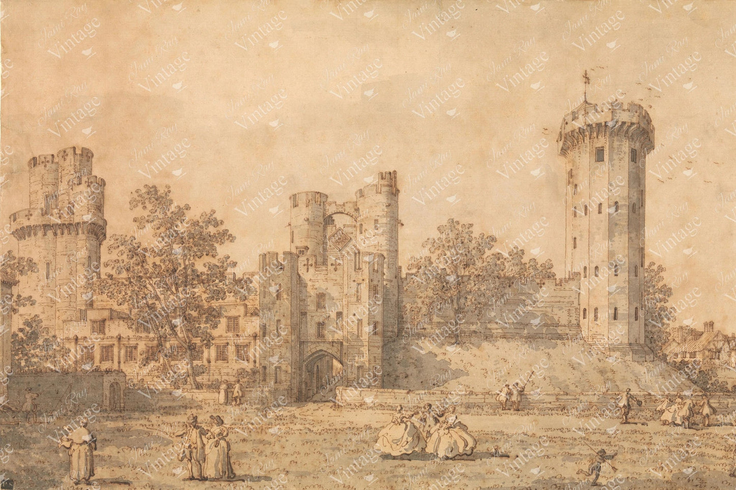 Warwick Castle- JRV Decoupage Paper