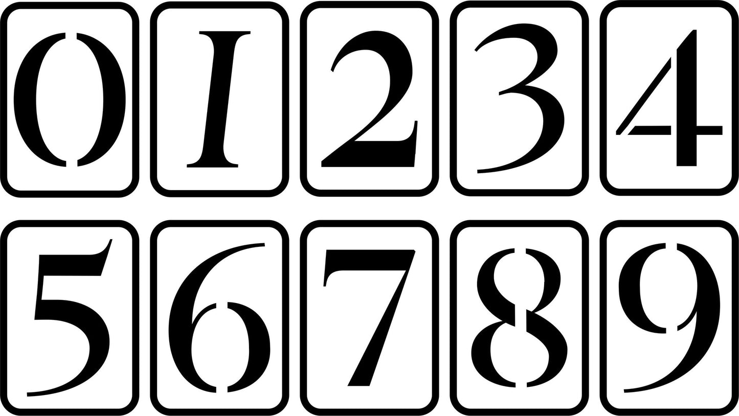 5" Number set | JRV Stencils