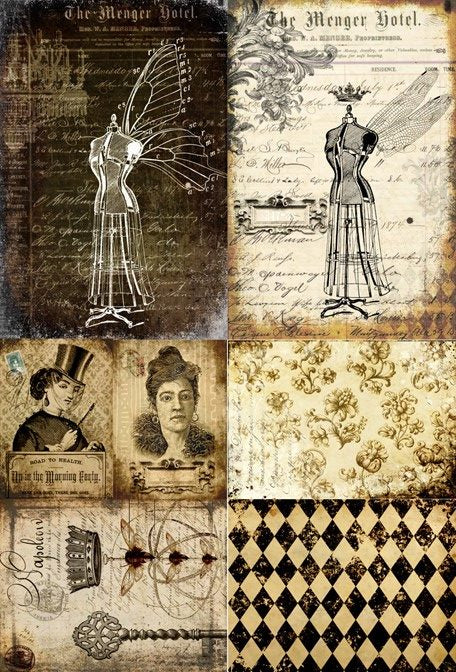 Dress Form Blocks- Roycycled Decoupage Paper