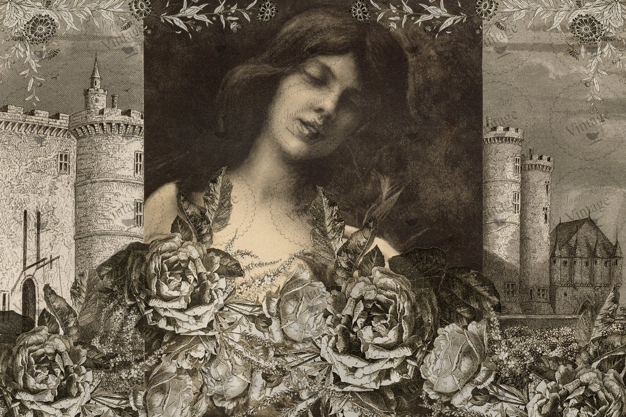 Chateau Fleurit - 20" x 30" JRV Decoupage Paper