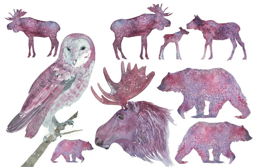 Watercolor Animals- Roycycled Decoupage Paper