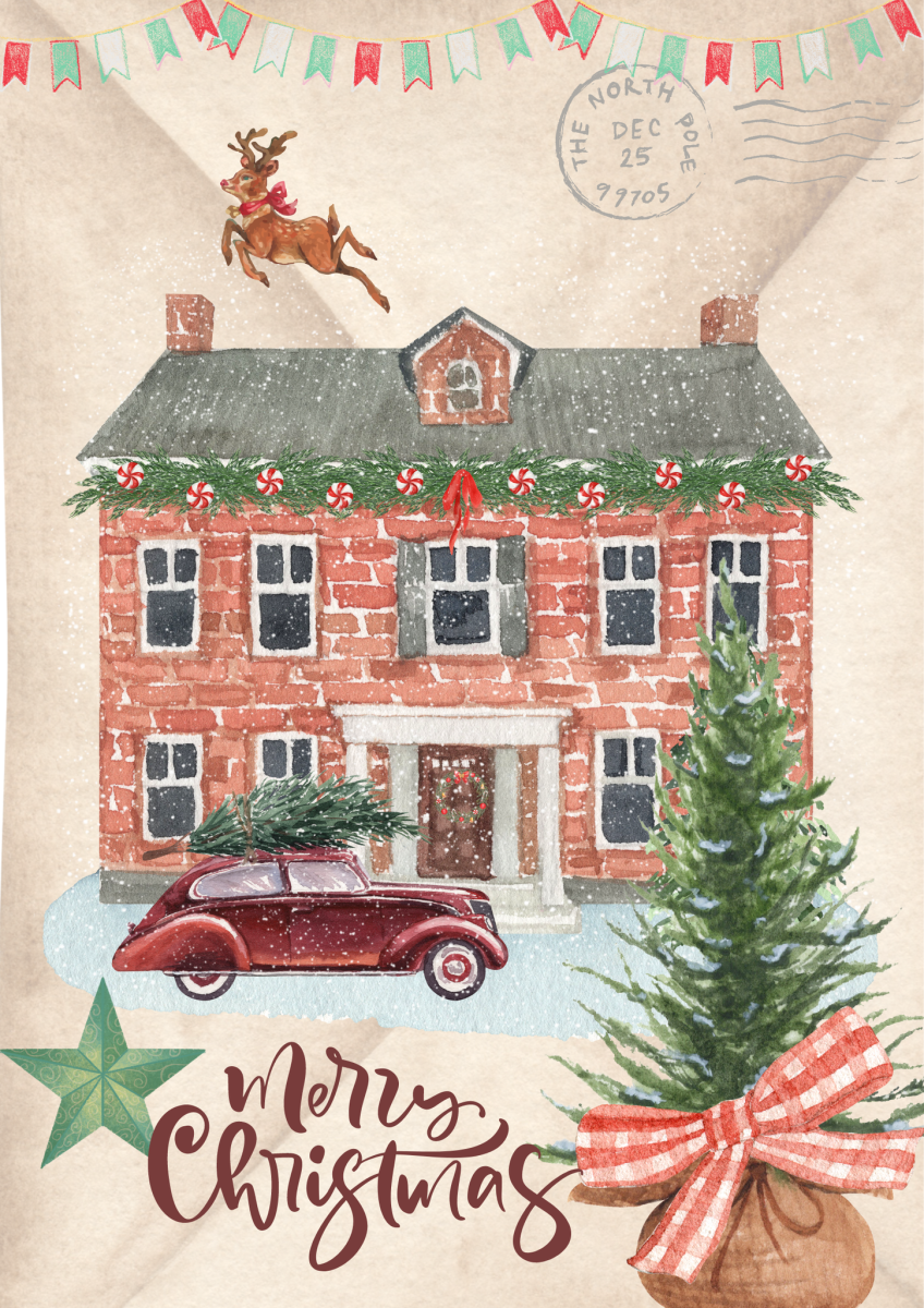 Happy Holidays- Marley Magic decoupage paper