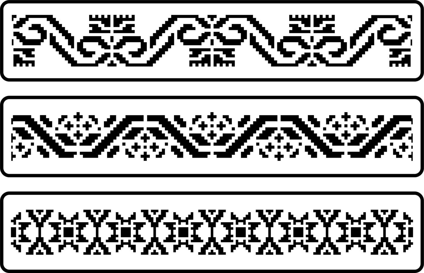 Mexican Embroidery Border Set | JRV Stencils LP