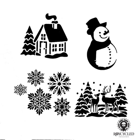 Winter Stencil- Roycycled