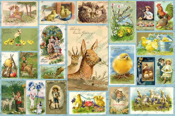 Vintage Easter Cards - 20" x 30" Decoupage Paper