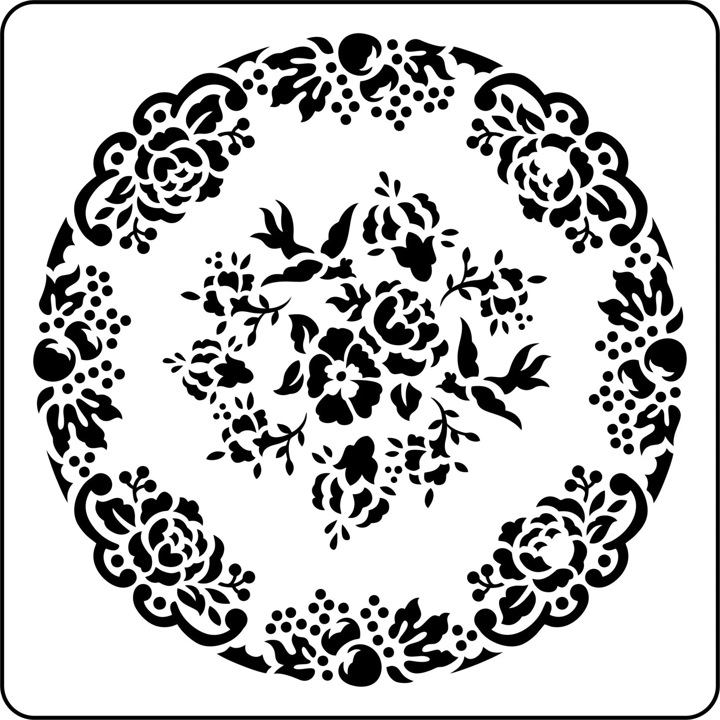 Bird Plate - Transferware | JRV Stencils