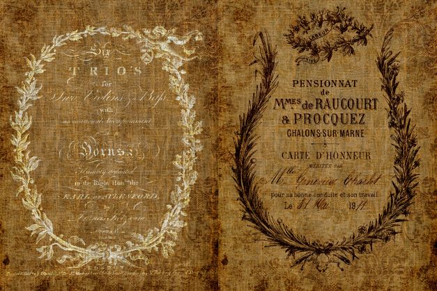 Ephemeral Burlap- Roycycled Decoupage Paper