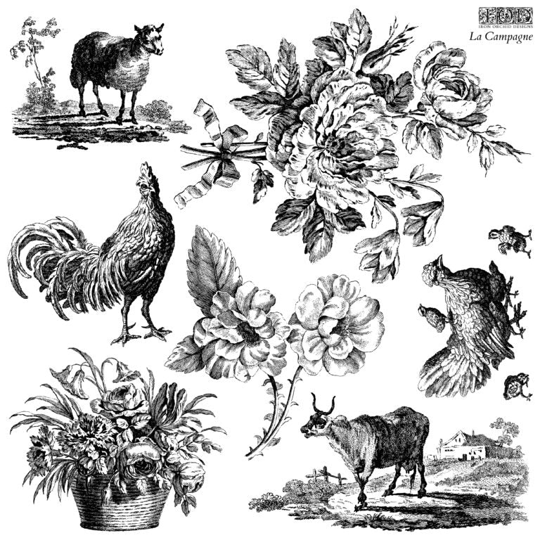 La Campagne stamp- IOD decor stamp