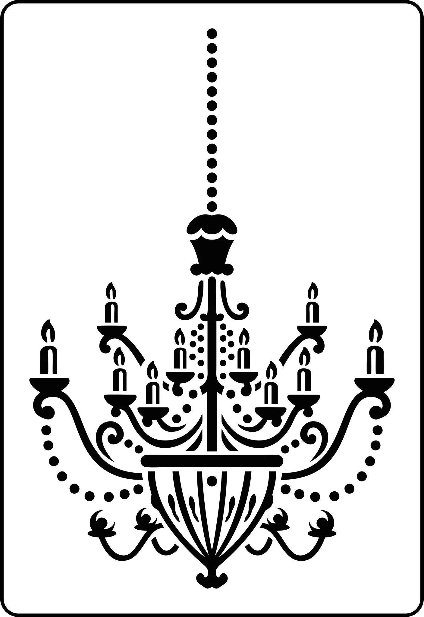 French Chandelier | JRV Stencils