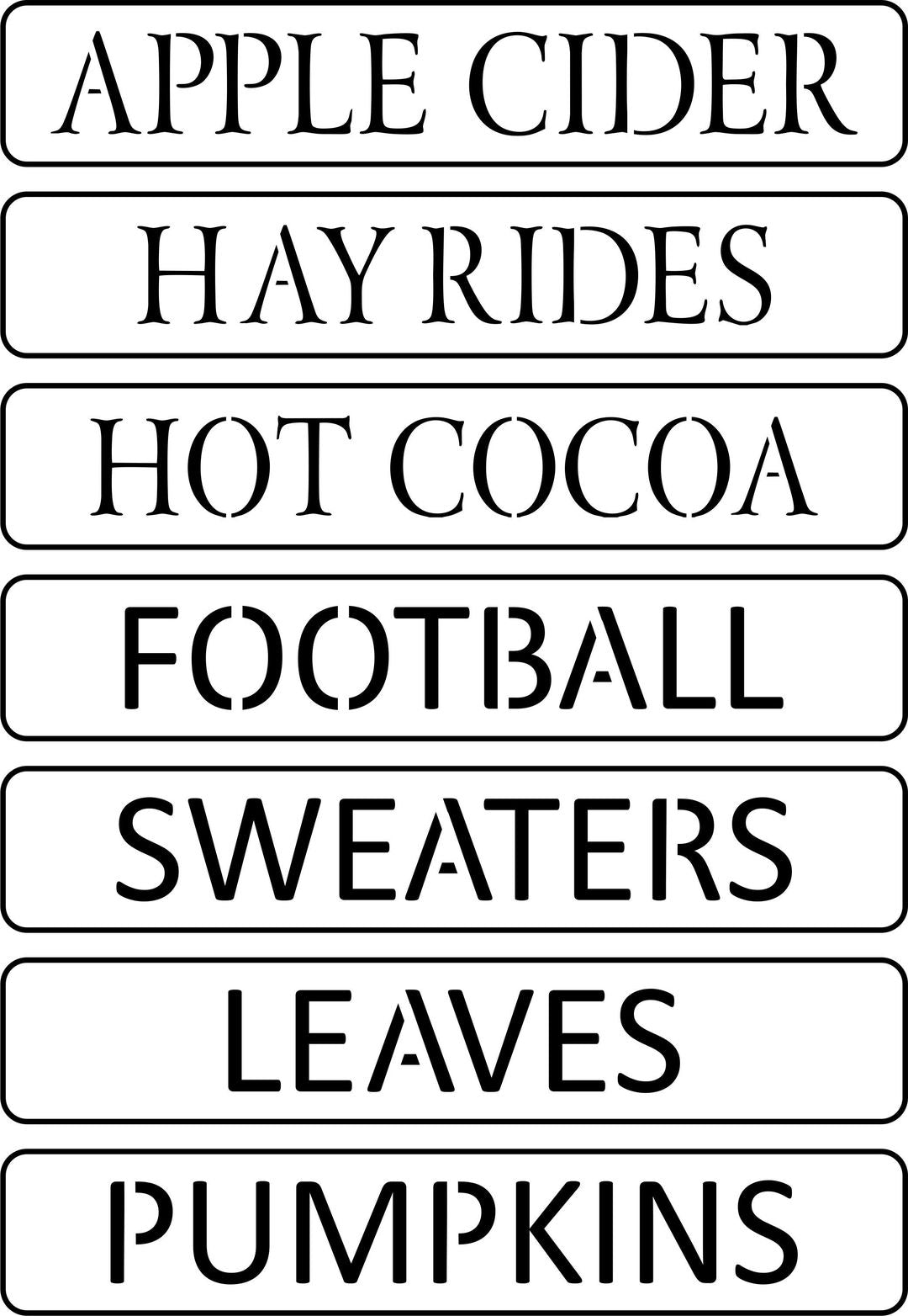 Fall Word Pack