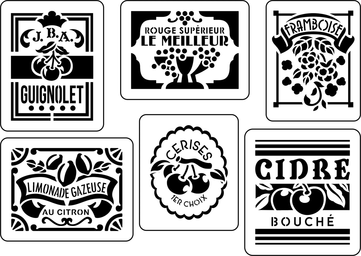 Fruit Labels 1 stencil